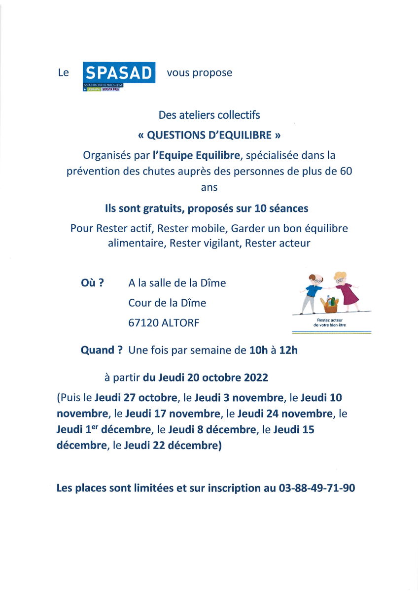 ATELIERS 'QUESTIONS D'EQUILIBRE'