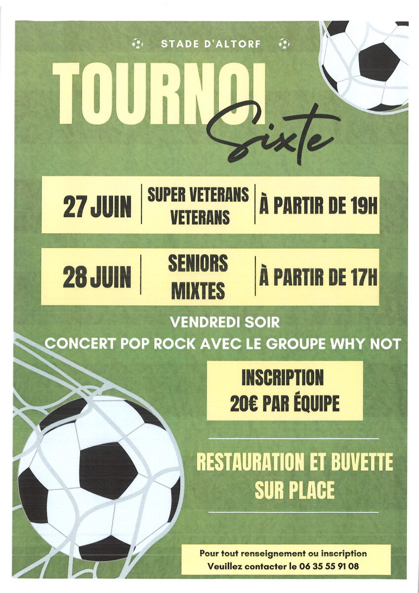 AS ALTORF : TOURNOI SIXTE