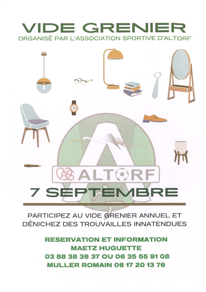 AS ALTORF : VIDE GRENIER