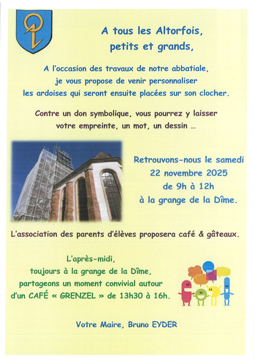 A TOUS LES ALTORFOIS, PETITS ET GRANDS ...