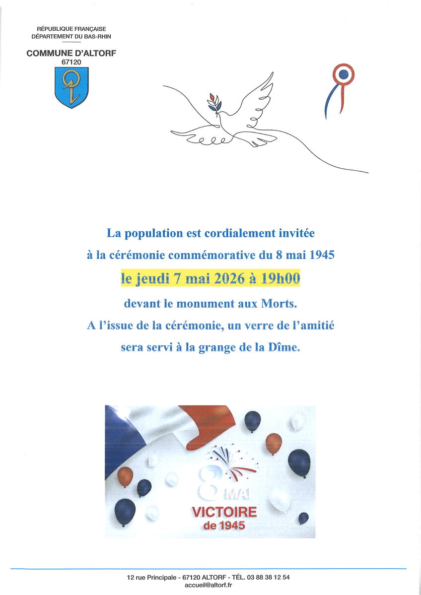 COMMÉMORATION DU 8 MAI 1945