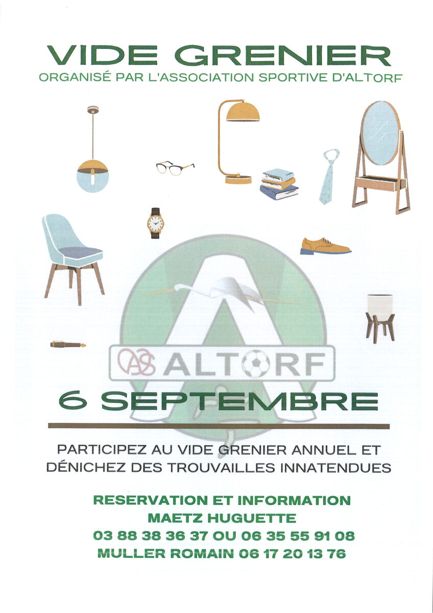 AS ALTORF : VIDE GRENIER