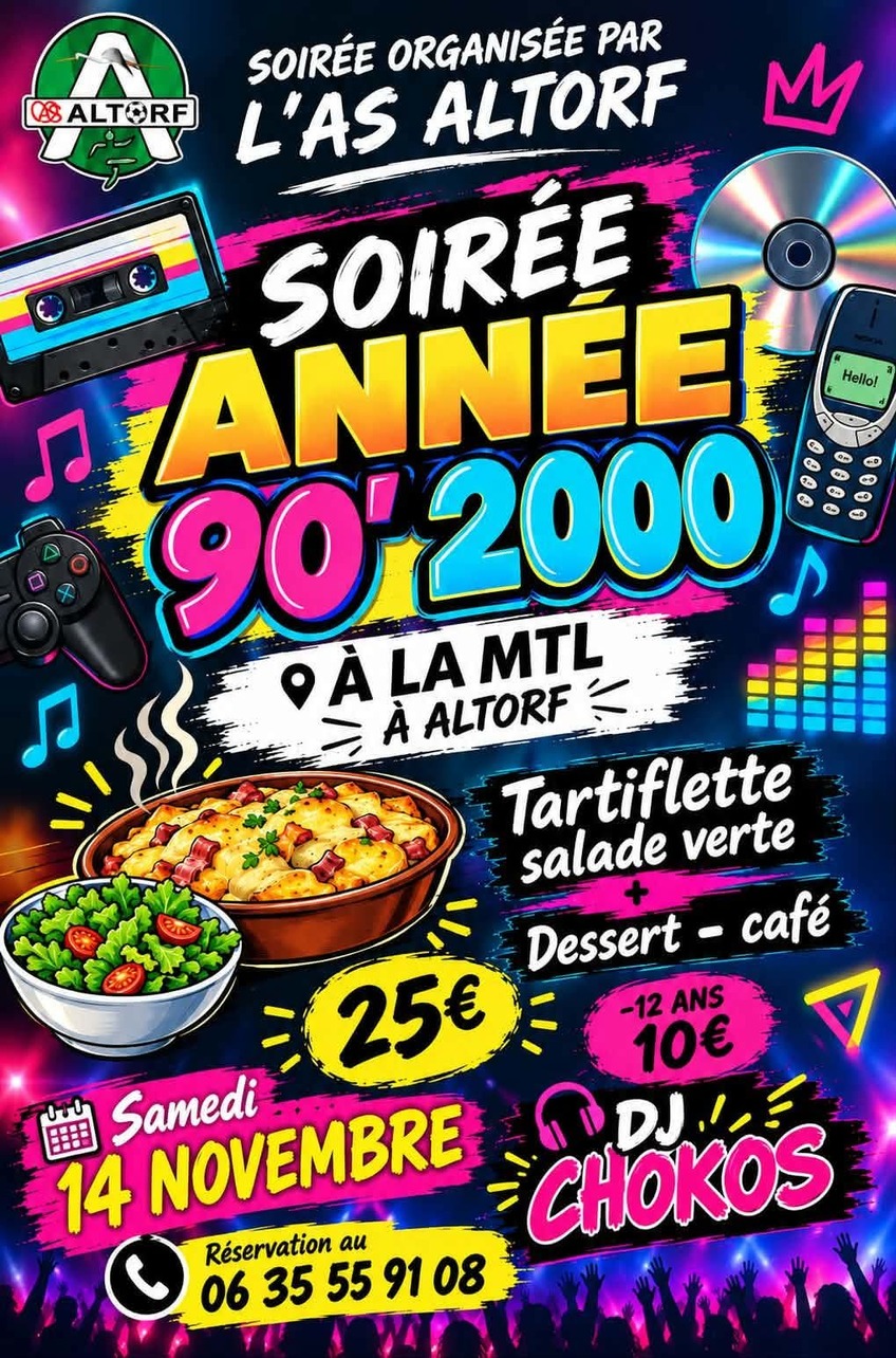 AS ALTORF : SOIRÉE ANNÉES 90 & 2000