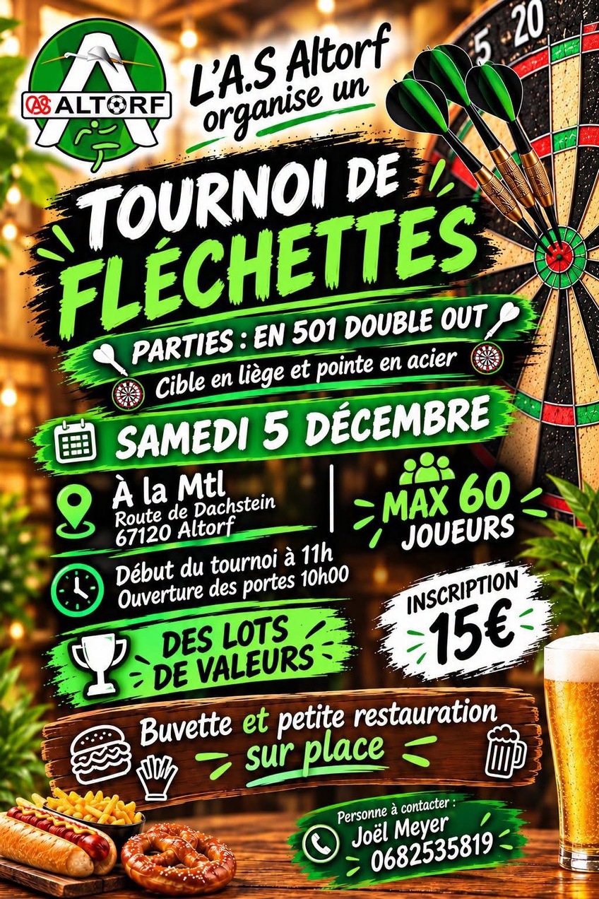 AS ALTORF : TOURNOI DE FLÉCHETTES